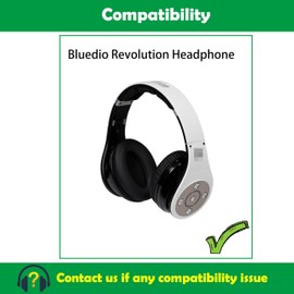 ACCOUTA Ear Pads Cushion Compatible with Bluedio Revolution Headphones Ear Pads Replacement with Durable & Breathable Fabric/High Density Foam