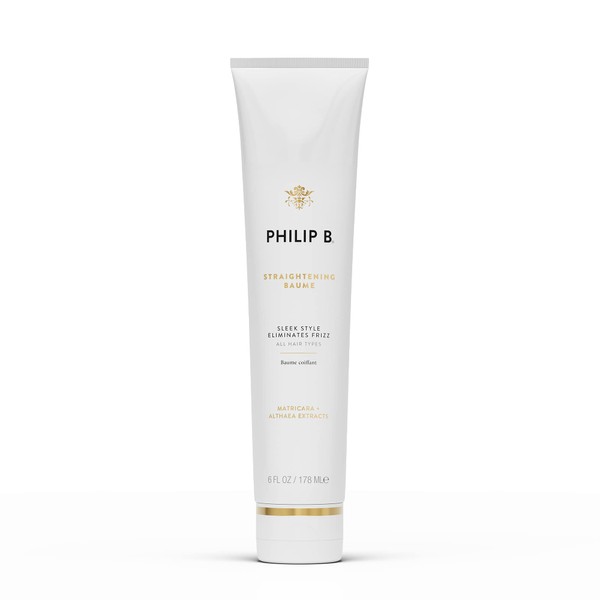 PHILIP B Straightening Baume 6 oz. (178 ml) | Non-Chemical Straightening Treatment to Achieve a Straight, Sleek, Frizz-Free Style