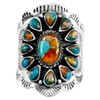 Turquoise Ring Sterling Silver 925 Genuine Gemstones Size 6 to