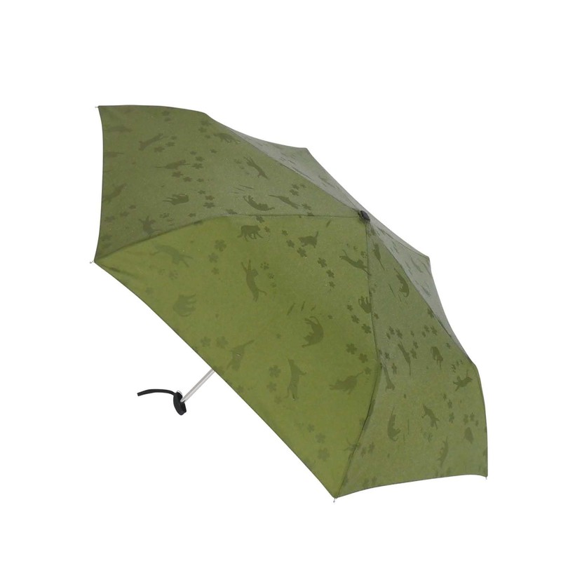 Santos JK-155-01 Cat Biyori Folding Umbrella, 6 Ribs, When Opened: