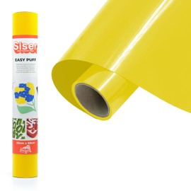 Siser Easy Puff - Vinile Termotrasferibile Yellow 50 x 30 cm, Termovinile Effetto 3D, Compatibile con Plotter Da Taglio