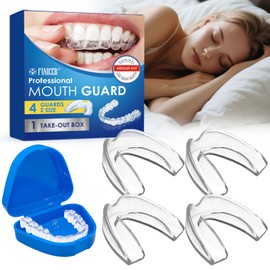Knirscherschiene Für Nacht, 4 Formbare Mundschutz zum Zähneknirschen, 2 Größen Mundschutz zum Zähneknirschen, verbessert die Schlafqualität, Effektiv Schnarchschiene