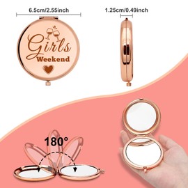 Girls Weekend Gifts Personal Compact Mirror Trip 2024 Gifts Girls Getaway Gifts Travel Gift for Friend Friendship Gifts Folding Makeup Mirror Trip Gift for Sister Graduation Christmas Birthday Gift