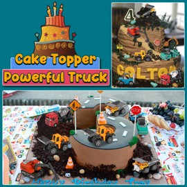 YIMORE Mini Truck Cars, Colourful Construction Vehicles, Toy Car Set, Christmas Birthday Gift Set for Children from 3 Years (6 Vehicles)