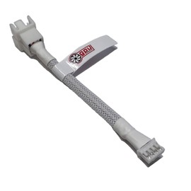 gpuconnect Universal Mini 4-Pin to Dual PWM GPU Deshroud Adapter | Multi-Colours | PWM Fans | Graphics Card | Overclocking | Cooling | PC Upgrade (White Braided)