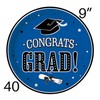 Oojami 80 pcs Graduation Plates Includes 40 Dinner Plates and