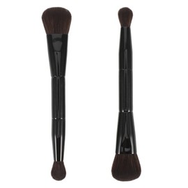 FOMIYES 2 Piezas Brochas de Maquillaje Doble Punta para y Resaltado Cepillo para Rubor Polvo y Difuminado Herramienta Multifuncional para Maquillaje Facial