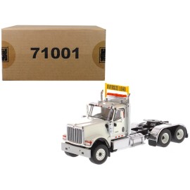 DCD International HX520 Day Cab Tandem Tractor 1/50 Diecast Model by Diecast Masters White Hobby Pre-Built Model