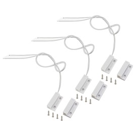 A-DIGISHUO 3PCS MC-38 Wired Security Window Gate Contact Sensor Alarm Surface Mount Magnetic Reed Switch Magnetic Door Sensor Normally Closed (conducted together)