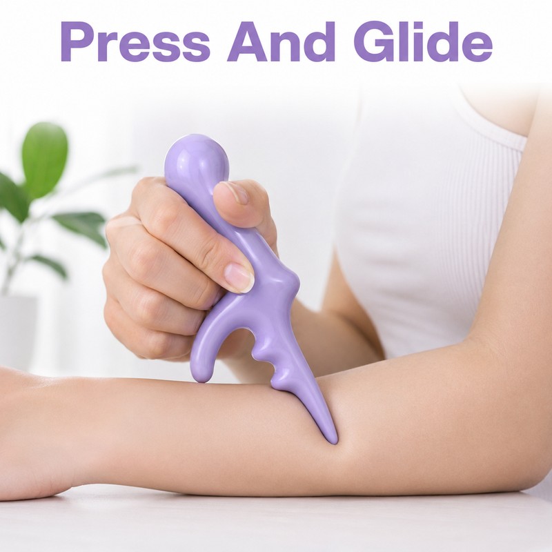 T-Shape Acupoint Massager for Targeted Pressure - Compact Manual Self-Massage