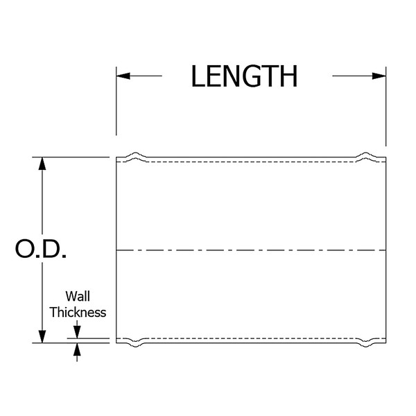 HPS AJ400-250 6061 T6 Aluminum Joiner Tubing with Bead Roll,
