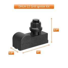 long term Grill Igniter Kit Spark Generator 1 Outlet AAA Battery Push Button Gas Grill Ignitor for Broil King, Broil-Mate, Charbroil, Grillmate, Jenn Air, Kenmore, Kmart, Master Chef