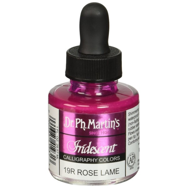Dr. Ph. Martin's Iridescent Calligraphy Color (19R), 1.0 oz, Rose Lame