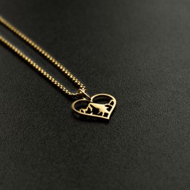 Dustill Necklaces for Women - Heart Mountains | Heart Geometric | Heart World | for Hikers and Nature Lovers Gold and Silver, Stainless Steel
