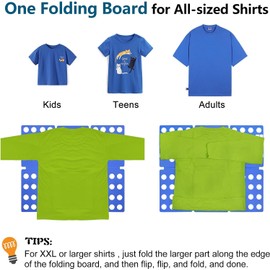 T SHIRT FOLDER FOR KIDS AND ADULTS | Super Toughness PP Material | Adjustable Buckle & Ventilation Holes | Home & Travel Organizer for Shirts, Pants, Towels