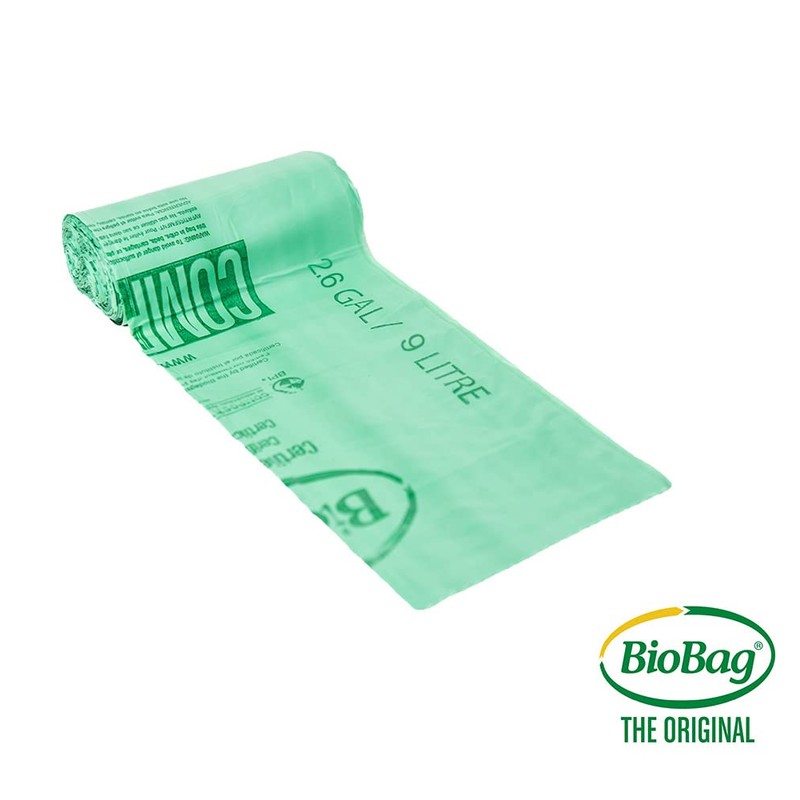 2.6 Gallon Compostable Food Scrap Bags by BioBag, 100 Count,