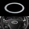 JALII Bling Steering Wheel Logo Caps Compatible with KIA,DIY Diamond