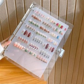 Nail art album-style transparent tip zero-point display book bar frame / 네일아트 앨범형 투명 팁 영점 전시 북 바 액자