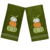 Serafina Home Autumn Fall Bath Fingertip Towels, Forest Olive Dark