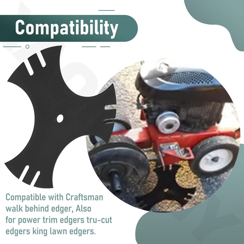 YAQINGMY Universal 9" x 9" Edger Blade / 3-Side Edger