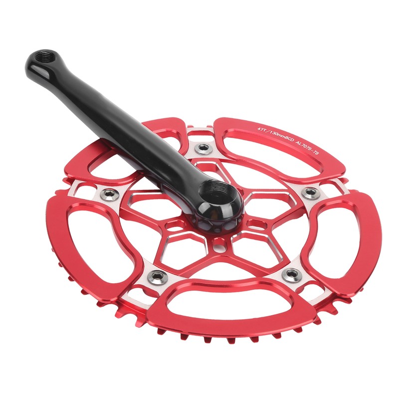 BCD130mm Bike Crankset Crank Arm Aluminium Alloy 47T Single Speed