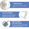 POWERENG Bathroom Exhaust Fan with Light,9.8 in Panel,6000K 12W Square