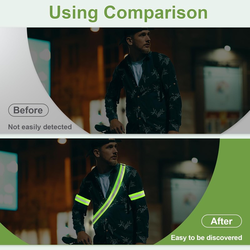 MxyVrix Reflective Belt for Jogging, High Visible, Adjustable, Night Safety