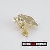 JQK 1/2 Inch Overlay Cabinet Door Hinges Gold, 10 Pack