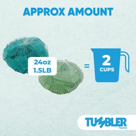 Tumbler Home Sea Glass for Crafts, Decor & Vase Filler, 25oz Frosted Aqua & Mint Seaglass Pieces, Recycled Beach Glass in Bulk and Smooth Seaglass for DIY Art, Coastal Decor, and Jewelry Making