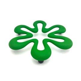 Southern iron teapot Trivet, Tri Bed Six Flower Rikka Green