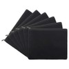 Aspire 6-Pack Black 12oz Cotton Canvas Zipper Bags Pen/Pencil Cases