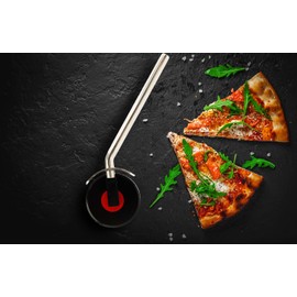 Winkee Rocks - Vinyl Pizza Cutter, Retro Pizza Cutter, Pizza Roller Made of Stainless Steel in Vinyl Look, Cutter Roller in Record Look, Gift for Christmas, Birthday, for Musicians