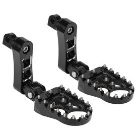 VG MOTO Motorcycle Male Mount CNC Wide Fat Foot Pegs Extensions Highway Pegs Rests Pedals Clamp Brackets 360° Adjustable Black Replacement for Harley Dyna Softail Touring Sportster Street Glide