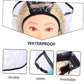 Housoutil Hair Washing Cap Elderly Hair Shampoo Funnel Hair Salon Tool 6 Pcs Elderly Shampoo Bib Protection White Plastic Pp Hairdressing Tool Adjustable Hair Funnel Salon Hairdressing Tool