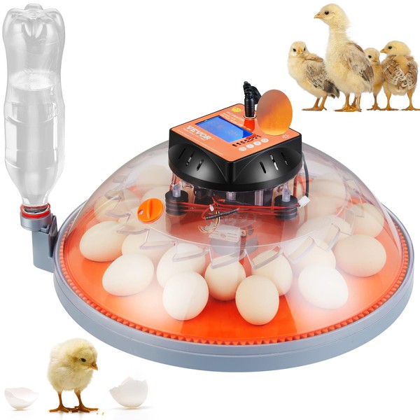 VEVOR 24 Egg Incubator, Incubators for Hatching Eggs, 360° Automatic