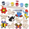 JOYIN 12 Wooden Magnet Creativity Arts & Crafts Painting Kit