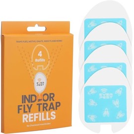 Fly Trap Glue Card Refills (4-Pack) – Replacement Sticky Glue Cards for Ever Pest Indoor Plug-in Insect Trap – Fits Ever Pest Fly Traps Only