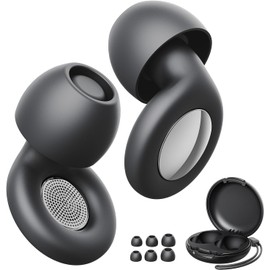 QIKKOP Tapones Auditivos para Dormir, Reducción de Ruido 45 dB, Tapones para Oídos Concierto, Tapones Oidos de Silicona, Ear Plugs Lavable y Reutilizable, Protectores Auditivos con 8 Earplugs