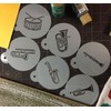 Designer Stencils C953 Marching Band Instruments Cookie Stencil, Beige/Semi-Transparent, Fits