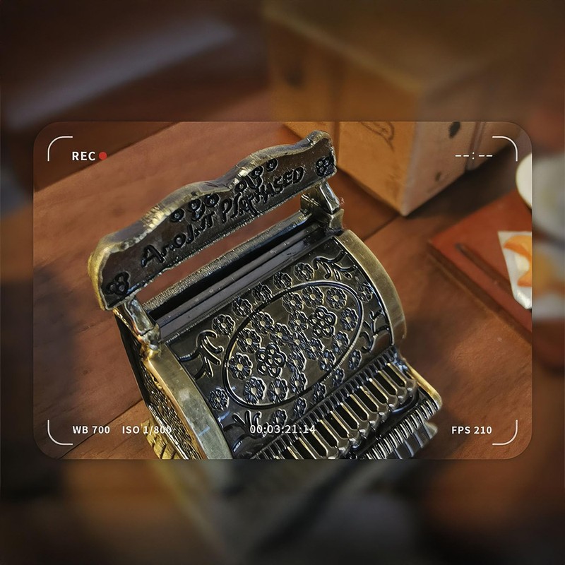 Vintage Style Gold Cash Register: 1:12 Dollhouse Miniature with Opening