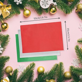 ADQUATOR 50pcs 50×35cm Red Green Silver Tissue Paper,Wrapping Paper Bulk for DIY Gift Wedding Birthday DIY Christmas Decorations