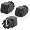 Pack of 3 Universal Travel Adaptor Plugs, Australia to EU