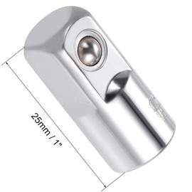TA-VIGOR 1/4 Inch Drive (F) x 3/8 Inch (M) Socket Adapter, Chrome Vanadium Steel Reducer with Ball Detent, 1/4 to 3/8 Adapter for Ratchets and Hand Tools