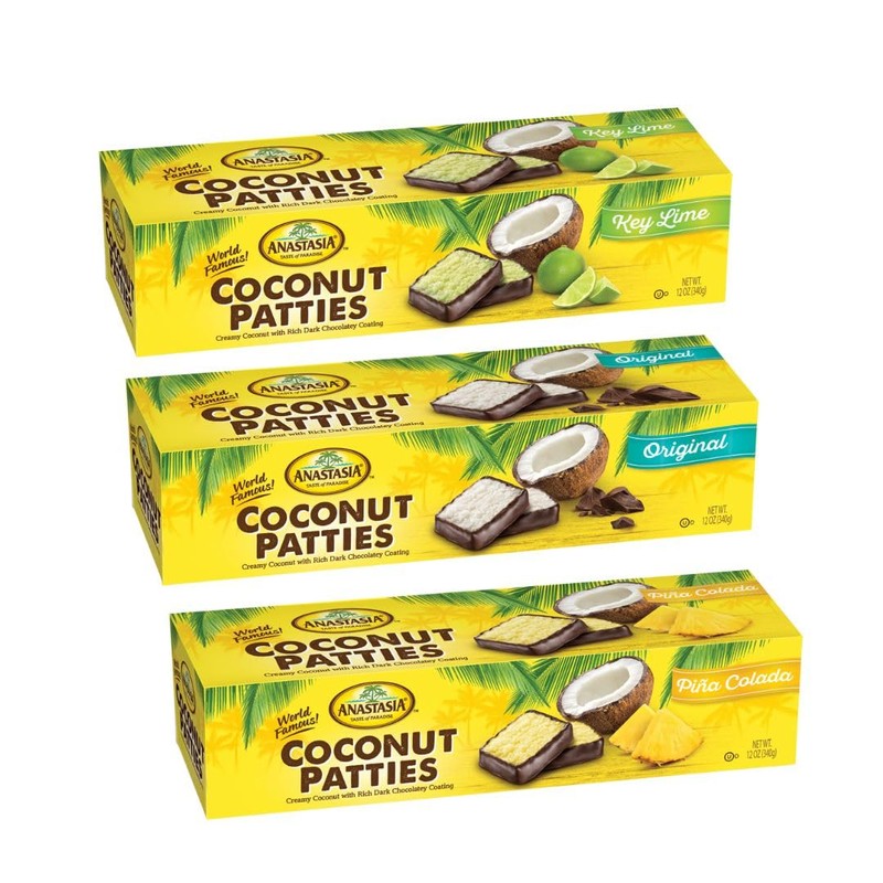 Coconut Patties, Chocolate, Oh Asis! Anastasia Coconut Patties Original, key