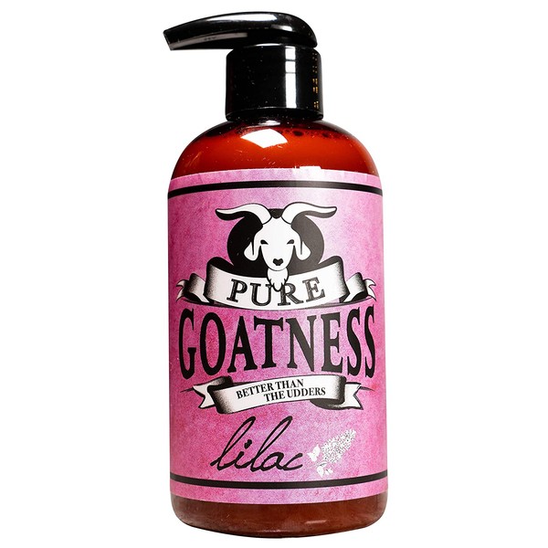 Pure Goatness Premium Goat Milk Lotion Natural Skincare Body Hand and Face rejuvenating and cleansing moisturizer (Lilac, 8 oz)