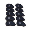 10pcs Golf Iron Covers Set with Numbers Waterproof Golf Head