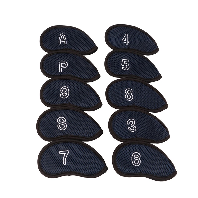 10pcs Golf Iron Covers Set with Numbers Waterproof Golf Head