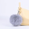 S.ROMZA Pom Pom Keychain Artificial Faux Fur Ball Keychains Fluffy