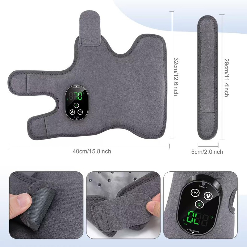 Heated Foot Massager with Vibration, Digital Display Foot Heating Wrap,