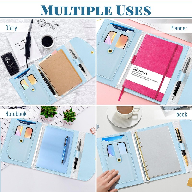 Rocketbook Fusion Cover, Blue Business Notebook Organizer, Refillable Rocketbook Case,